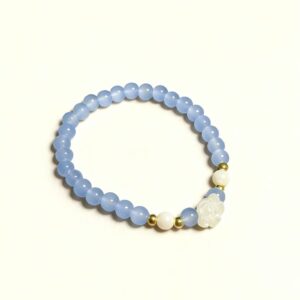 Blue Chalcedony Camellia Bracelet
